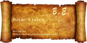 Butár Elvira névjegykártya